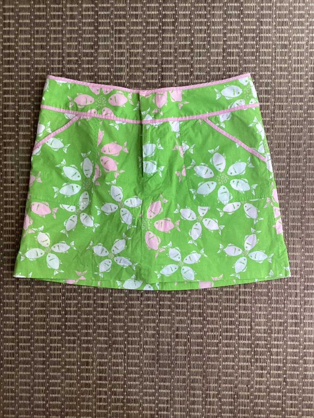 Lilly Pulitzer Hadley Mini Skirt/skort Riding the Waves Fish print - Picture 1 of 4
